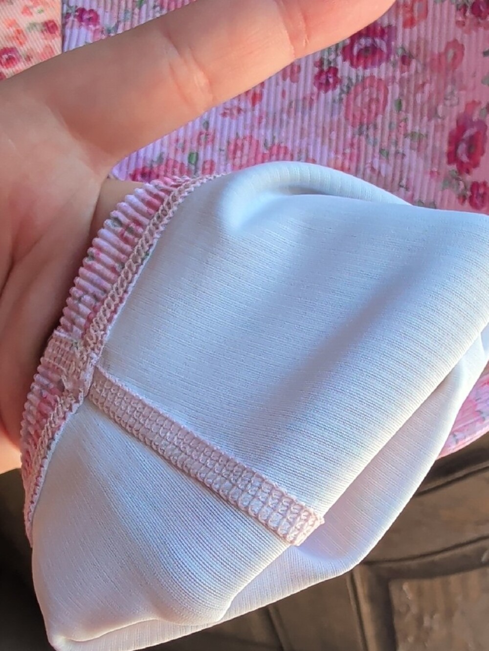 LoveShackFancy Pink Floral Ribbed Leggings - Picture 8 of 10
